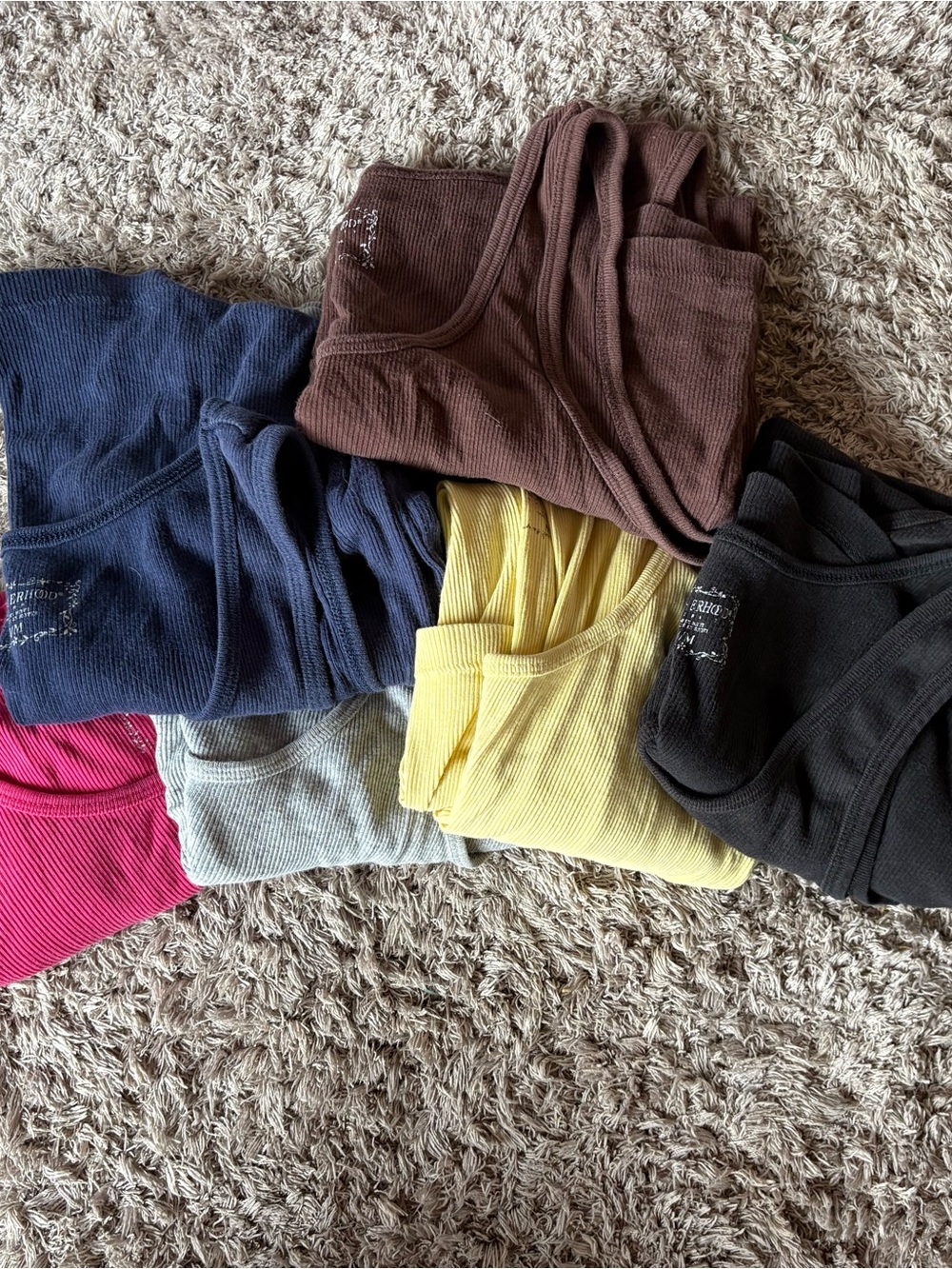 Six Maternity tank tops in various colors size M Bundle